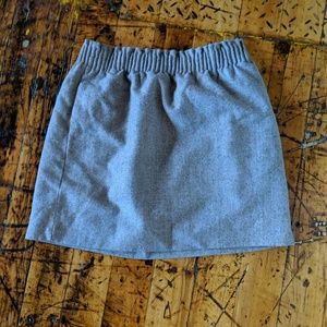 Gray Wool Blend Skirt